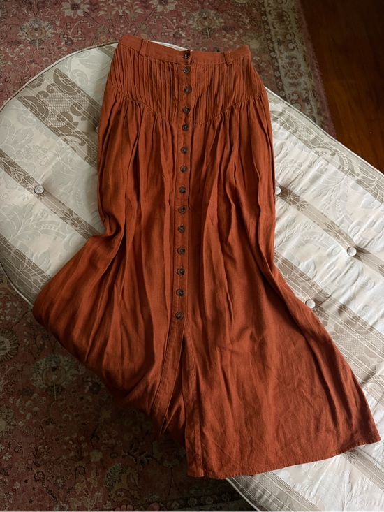 Spell Dresses & Skirts - Spell Rust Button-Front Maxi Skirt